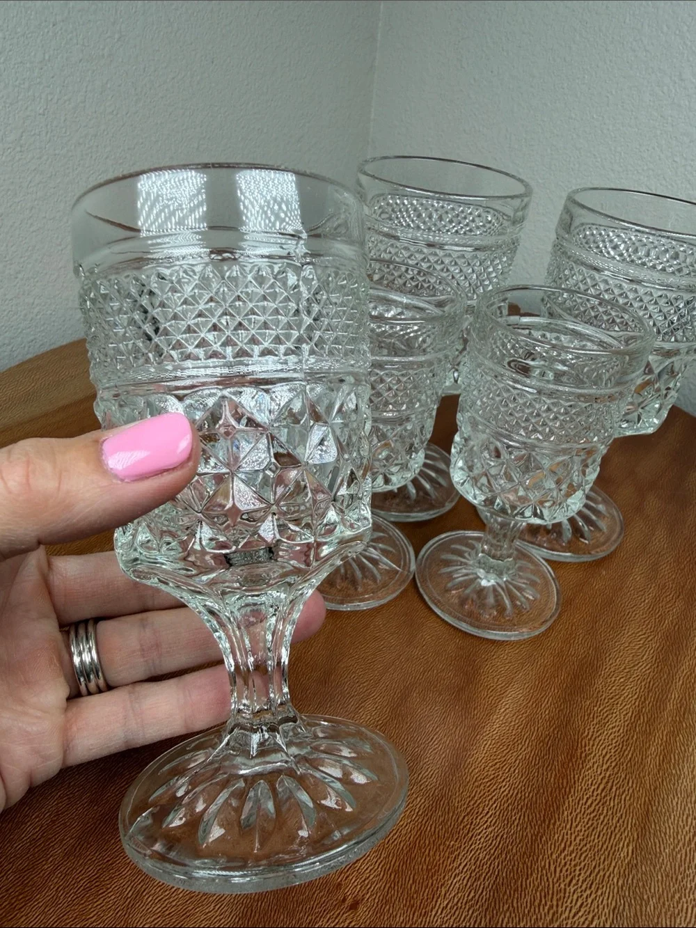 Anchor Hocking Wexford Goblets Two 4.5
